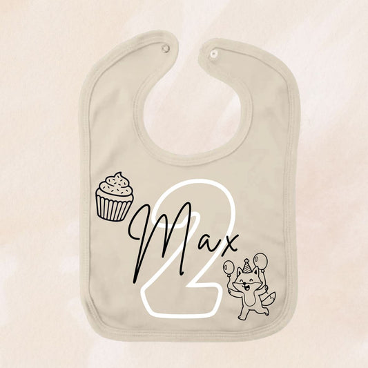 Gepersonaliseerd slabbetje met drukknop