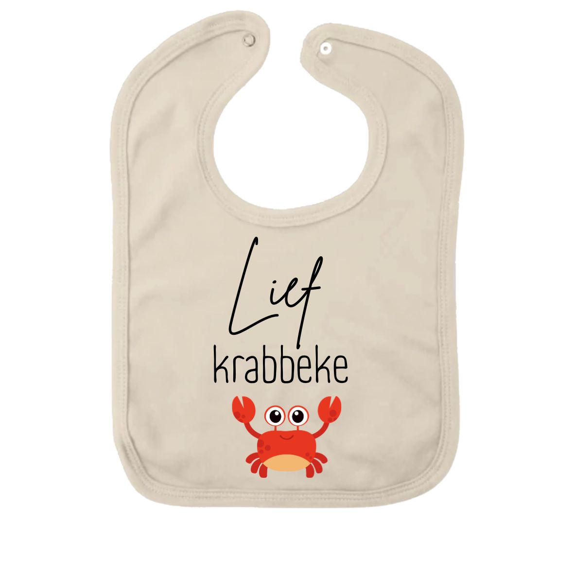 Gepersonaliseerd slabbetje met drukknop